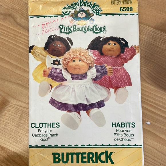 Cabbage Patch Kids clothing pattern and child clothing vintage McCalls pattern - Picture 3 of 5